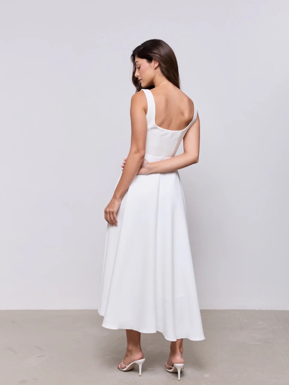 Odd Muse Square Neck Midi Dress - Picture 2 of 14